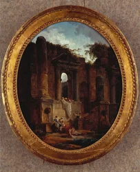 Paesaggio con rovine