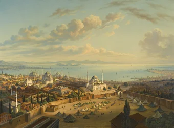 Costantinopoli dalla Torre del Fuoco di Beyazit