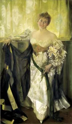 Alice Barney in raso bianco