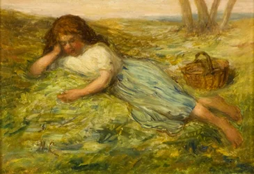 Ragazza e cesto, XIX secolo