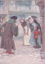 Avanti, rispondi al tuo padrone, non avere paura, illustrazione da Le allegre comari di Windsor, 1910