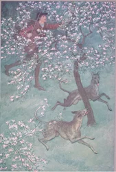Ha occhi di gioventù, odora di aprile e maggio, illustrazione da Le allegre comari di Windsor, 1910