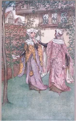 Ecco il fratello gemello della tua lettera (illustrazione da Le allegre comari di Windsor, 1910)
