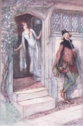 Non ho fame, grazie (illustrazione da Le allegre comari di Windsor, 1910)