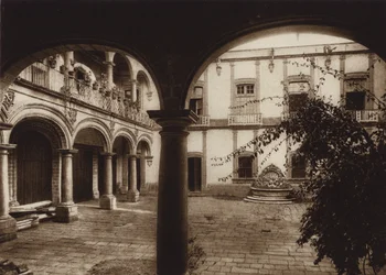 Messico: Capitale Mejico, Casa del Conde de Santiago (foto b/n)