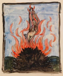 La strega al rogo