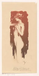 Donna nuda in piedi