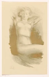 Donna nuda seduta