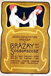 Pubblicità ungherese per Eau de Toilette Brazay, c.1900