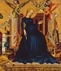 Maria Gravida, frammento di una tavola da Németújvár, 1409