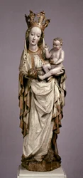 La Vergine e il Bambino dalla Chiesa dei Santi Filippo e Giacomo a Toporc, c.1420 (legno dipinto e dorato)