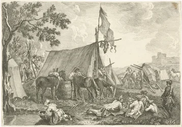 Paesaggio con un accampamento militare