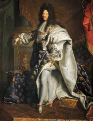 Ritratto di Luigi XIV di Francia, noto come Luigi il Grande o il Re Sole, dipinto di Hyacinthe Rigaud