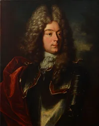 Tedesco: Ritratto di Johann Frisching (1668-1726), comproprietario di Rümligen, ufficiale, balivo di Metzgern.