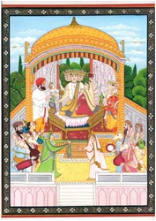 Cerimonia divina di Brahma Saraswati