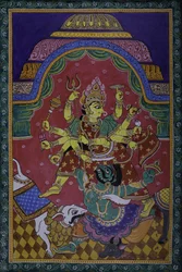 Durga che uccide il demone