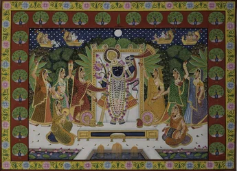 Le gopi che adorano Krishna