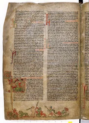 Battesimo del re Olaf Tryggvason, da Flateyjarbok (Il Libro di Flatey) fine XIV secolo