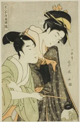 Osome e Hisamatsu, dalla serie "Bellezze nei ruoli di Joruri (Bijin awase joruri kagami)"