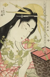 La cortigiana Tsukioka di Hyogoya, c.1797
