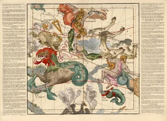 Equinozio di primavera, Tavola 2 da Globi coelestis in tabulas planas redacti descriptio, pub. 1674