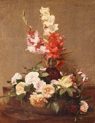 Gladioli e rose