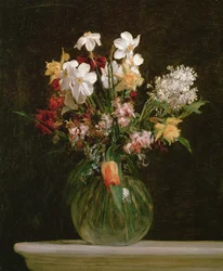 Narcisi Bianchi, Giacinti e Tulipani, 1864