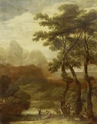 Paesaggio con cacciatori