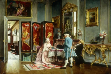 Figure in un interno elegante, 1879