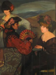 Donne Spagnole e una Donna Inglese sul Balcone, 1900s
