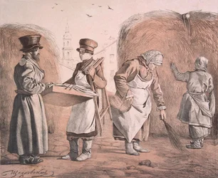 Venditore ambulante di torte e cocchiere dalla serie Questi sono i nostri