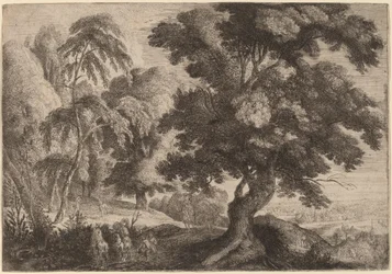 Paesaggio con due cervi