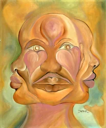 Volti della copula (olio su tela)