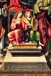 Angeli musicisti, (dettaglio)