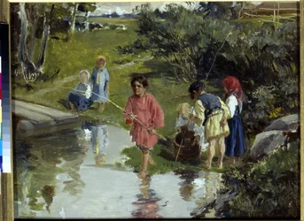 Bambini che pescano