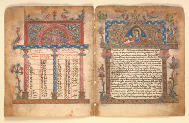 Bifolio di manoscritto armeno, armeno, XV secolo