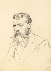 Ritratto di un uomo con baffi e barba, c. 1872-1875