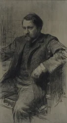 Ritratto del pittore Valentin Alexandrovich Serov 1865-1911, 1901