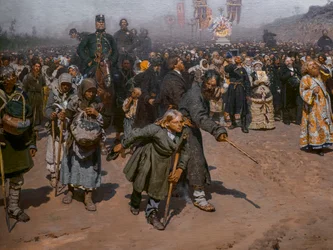 Processione religiosa nella provincia di Kursk (dettaglio)