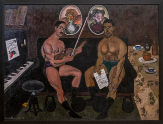 Autoritratto e ritratto di Pyotr Konchalovsky
