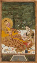 Ali Adil Shah II di Bijapur con una donna