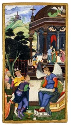 Un angelo che conversa con un gruppo di europei, c. 1610