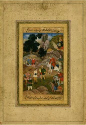 Giovane prigioniero portato davanti a un principe a cavallo, c. 1605
