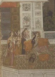 Ritratto di una principessa che gode della musica, Krishnagar, West Bengal