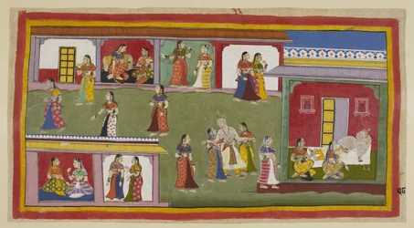 Il re viene aiutato a tornare nel suo palazzo dalle sue regine. Ripudia Kaikeyi, dicendole di vivere nel palazzo come una vedova poiché non vuole più vederla, e viene aiutato a letto da Kausalya e Sumitra, mentre le regine minori m