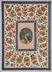 Aurangzeb Bahadur che tiene un