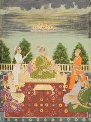 Bahadur Shah con i suoi quattro figli e un nipote, c.1710