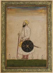 Bahram Khan, un funzionario di corte di Shah Jahan, India Mughal, c.1720