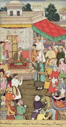 Akbar (r.1556-1605) riceve doni dagli ambasciatori di Badakhshan, dall