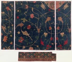 Tappeto decorato con animali, indiano, XVI secolo